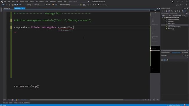 Cómo HACER un MESSAGEBOX con TKINTER | Curso de Python Intermedio #18 смотреть онлайн
