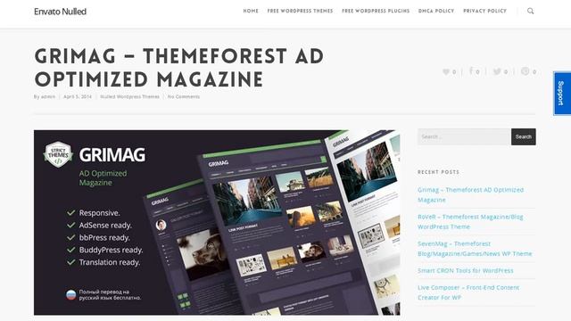 Download Grimag | Wordpress Themeforest AD Optimized Magazine Theme смотреть онлайн