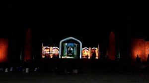 Самарканд,  Регистан – лазерное шоу