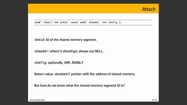 ECE 252 Lecture 9: Pipes and Shared Memory смотреть онлайн