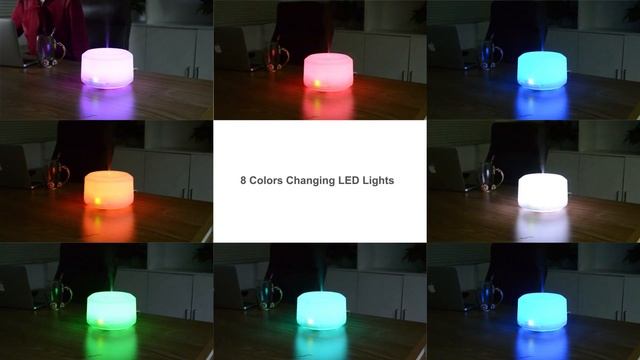 450ML Essential Oil Diffuser with 8 LED Color Changing Lamps смотреть онлайн