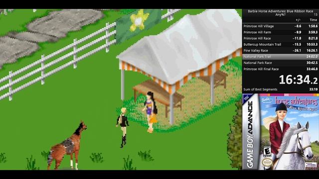 Barbie Horse Adventures: Blue Ribbon Race (GBA) Any% in 32m 52s смотреть онлайн