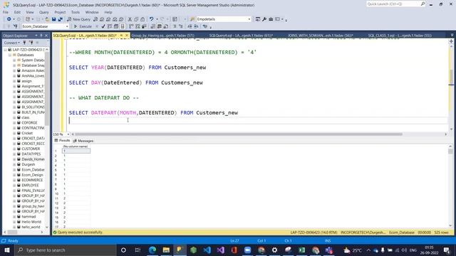 Date Functions In SQL смотреть онлайн