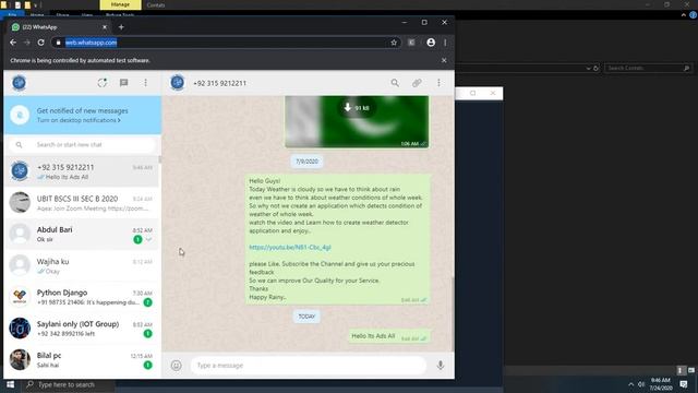 WhatsApp Automation Project | Python Project Idea смотреть онлайн