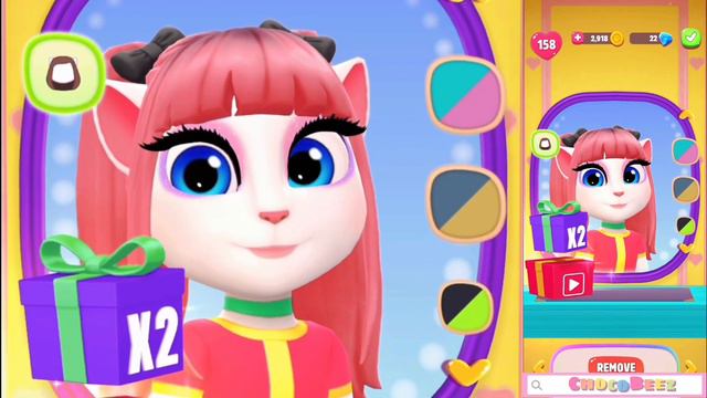 Level 158 - Wow! Wow! Wow! Nice outfits ❤️🧡💛💚💙💜💖 | My Talking Angela 2 смотреть онлайн