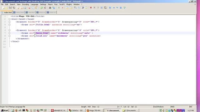 WAGO 750-841 Static HMTL & SSI Example смотреть онлайн