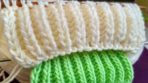 ПЫШНАЯ РЕЗИНКА спицами. Самый ПРОСТОЙ и БЫСТРЫЙ способ вязания объемной резинки!!!
