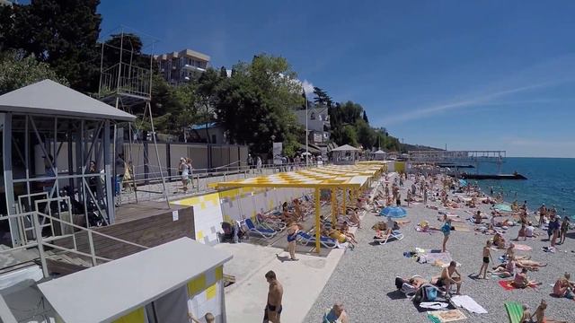 Ялта. Массандровский пляж 2016 11.06. Регулярный обзор. смотреть онлайн