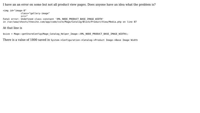 Magento: Product View page error - Undefined class constant 'XML_NODE_PRODUCT_BASE_IMAGE_WIDTH' смотреть онлайн