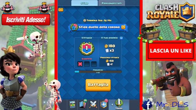 SFIDA DUELLO DELLA CORONA !!! BELLISSIMA !!! - CLASH ROYALE ITA - смотреть онлайн