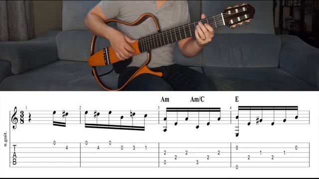 Beethoven - Für Elise | Guitar Lesson with Tabs смотреть онлайн