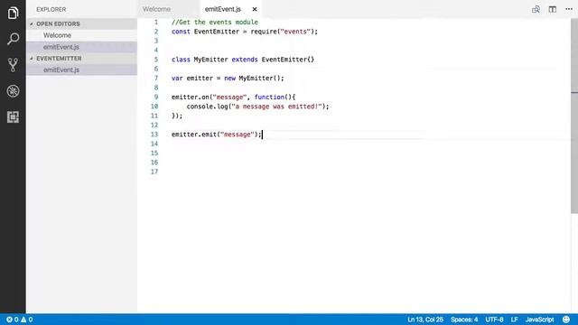 Node JS EventEmitter() Intro смотреть онлайн