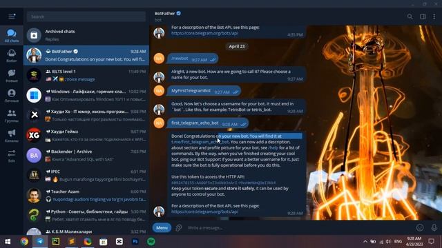 Как зделать телеграм бот на Python смотреть онлайн