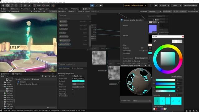 Dissolve effect in Shader Graph смотреть онлайн