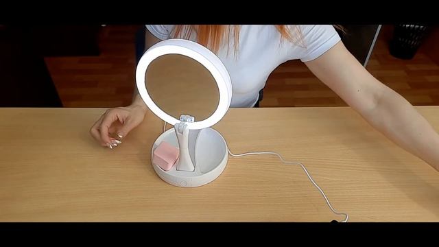 Косметическое двухстороннее зеркало со светодиодной подсветкой смотреть онлайн