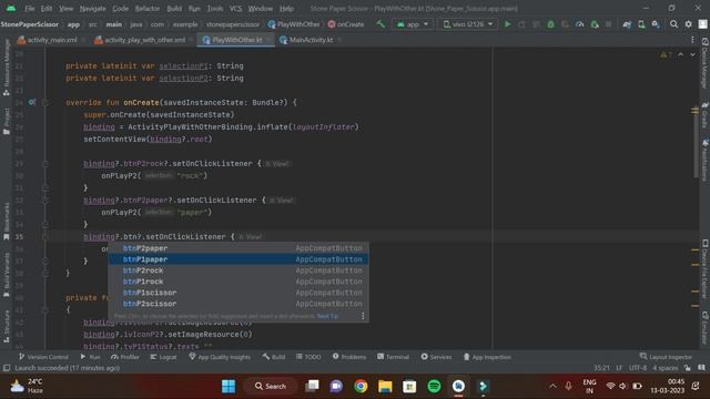 Part 3 || Rock Paper Scissor in Android Studio смотреть онлайн