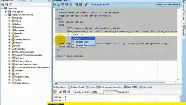 aula 2463 PL SQL CURSOR com loop NOTFOUND смотреть онлайн