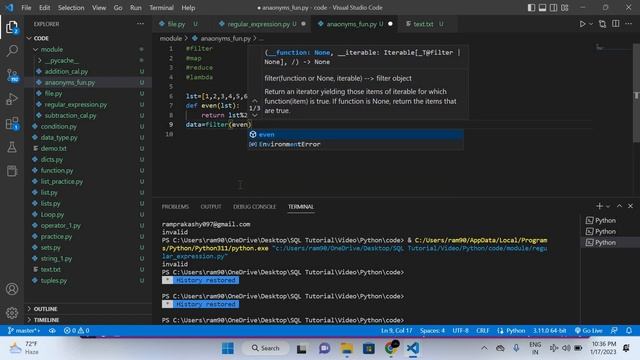 Python Lecture 19.1(Lambda) смотреть онлайн