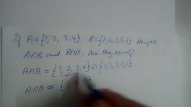 If A={1,2,3,4} and B={1,2,3,5,6} find A∩B and B∩A смотреть онлайн