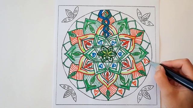 Мандала "Исцеление внутреннего ребенка" в раскраске "19 Целителей" | #раскраска19целителей смотреть онлайн