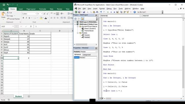Select case in excel macro/vba смотреть онлайн