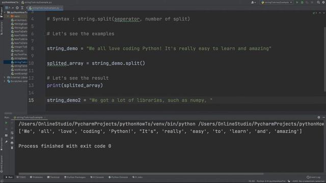 Python STRING to ARRAY LIST | Python tutorials for beginner смотреть онлайн