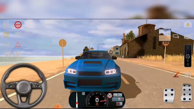 POV Driving old school Nissan R34 GTR||on driving school sim |review,drive+topspeed смотреть онлайн