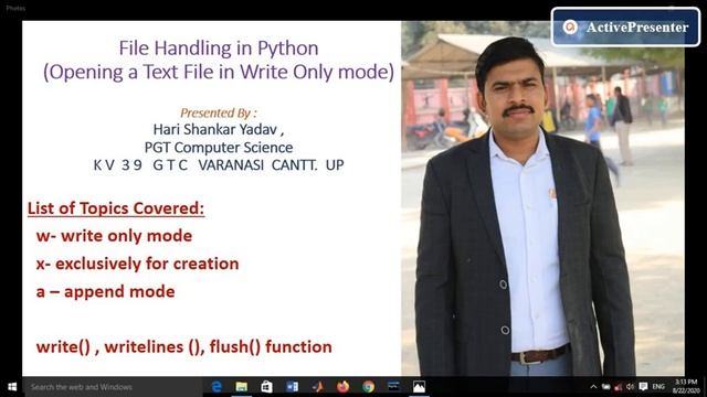 Performing Write Only Operations in a Text File in Python 3 смотреть онлайн