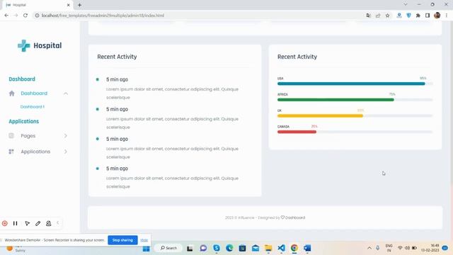 Free Hospital Admin Dashboard Template 20 смотреть онлайн