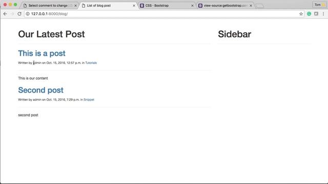 Styling Our Django Project Using Bootstrap 3 смотреть онлайн