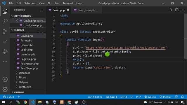 UPDATE TERKINI! Kondisi Covid 19 Melalui Chart dengan Codeigniter 4 | Membuat Chart di Codeigniter смотреть онлайн