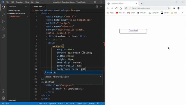How to create a Download button using HTML and CSS смотреть онлайн