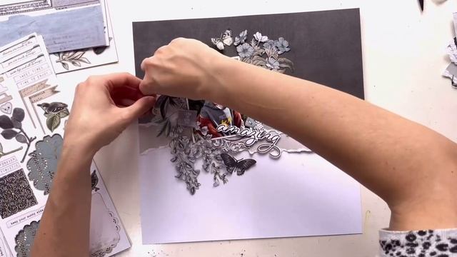 Amazing - Scrapbook Process Video #327 - Papermaze - 49 and Market Vintage Artistry Moonlit Garden смотреть онлайн