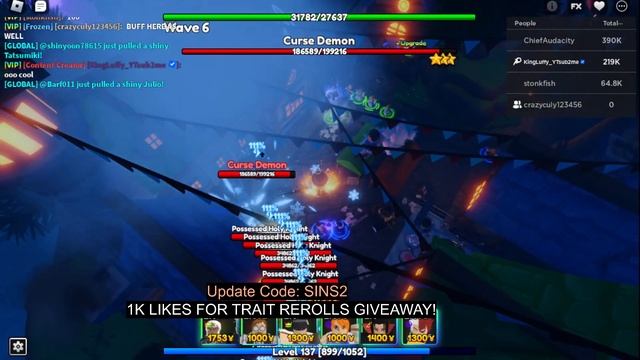 [NEW CODE] Lv.100 NEW MERLIN LIMITED SECRET SHOWCASE OP EVO MERLYN INFINITY STATS ANIME ADVENTURES смотреть онлайн