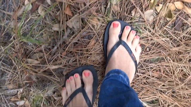 ASMR no talking - Walking on dead leaves. смотреть онлайн