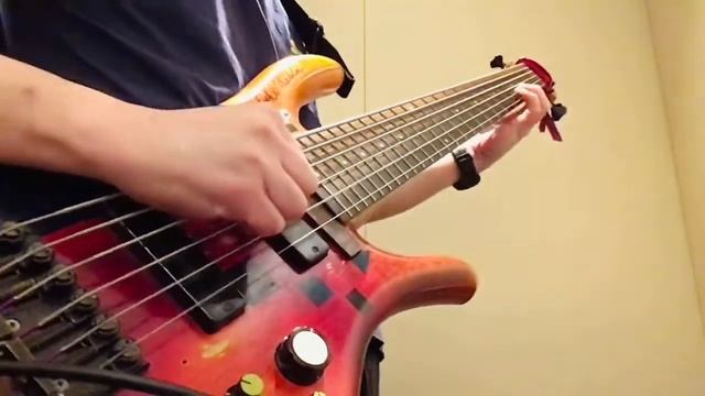6string Bass+ZOOM B1 FOUR”WahDist”+LOOPER смотреть онлайн