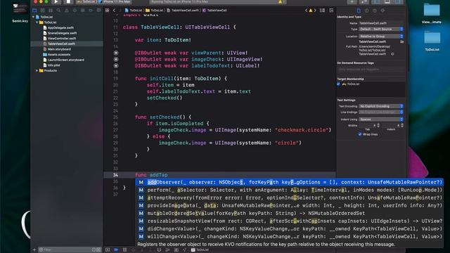 Swift + Xcode | Анимация и жесты | 16 ToDo list - обновляем модель смотреть онлайн