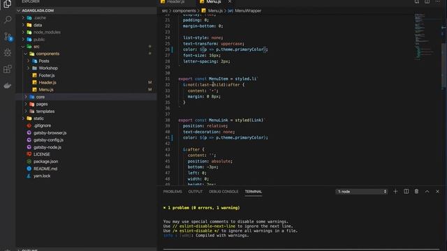Personal Website: Coding a new Menu with Styled Components смотреть онлайн