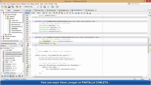Agregar Modificar Eliminar Datos en una Tabla (JTable) en Netbeans смотреть онлайн