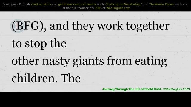 English Story For Listening ⭐ Level 4 – Roald Dahl | WooEnglish