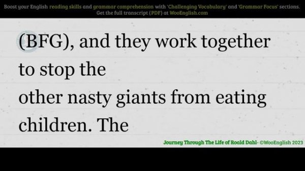 english story for listening ⭐ Level 4 – Roald Dahl | WooEnglish