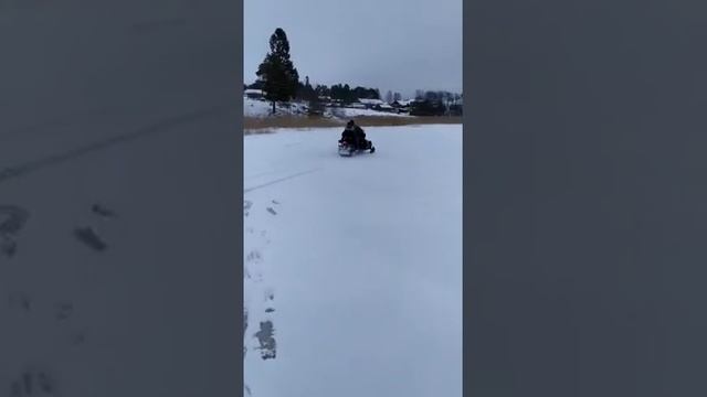 Прогулки в Ладожских Шхерах на снегоходах Yamaha Viking 540