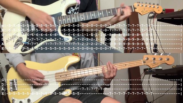 Beach Bunny - Cloud 9 (Guitar Cover & Bass Cover w/ Tabs) смотреть онлайн
