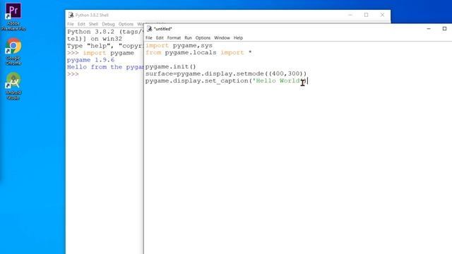 how to install Pygame and code for hello world in pygame | Pygame tutorial 1 смотреть онлайн