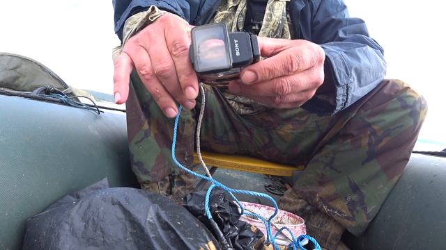 Sony FDR-Х3000 на дне Оскольского водохранилища в сентябре