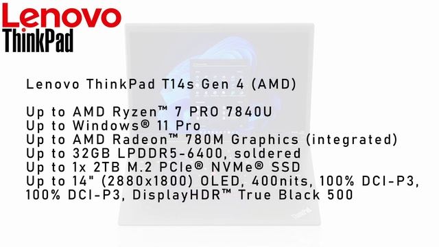 Lenovo ThinkPad T14s Generation 4 (AMD) demnächst bei uns im Shop zu kaufen. смотреть онлайн