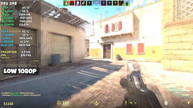 RTX 3060 12GB - CS2 | 300+ FPS - I5 12400F Benchmark! смотреть онлайн