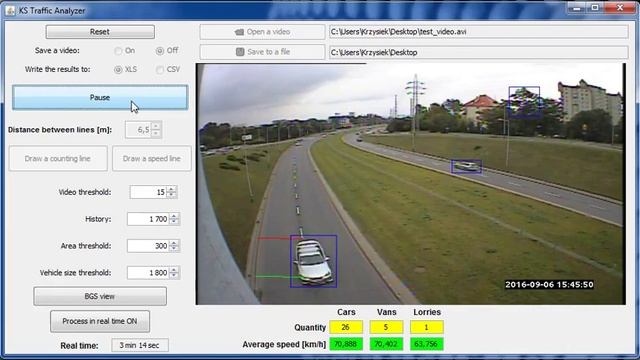 Automatic vehicles counting, classifying and measuring speed (Java) смотреть онлайн