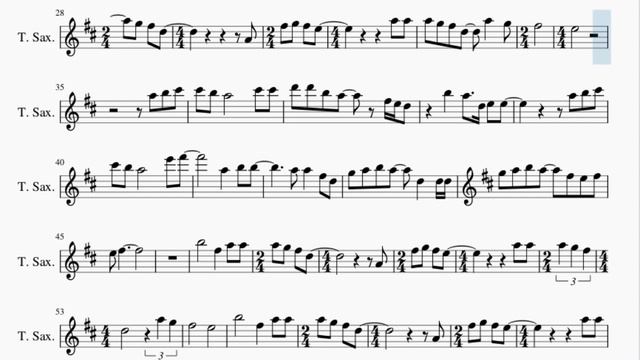Tenor Sax Sheet Music: How to play New Slang by The Shins смотреть онлайн