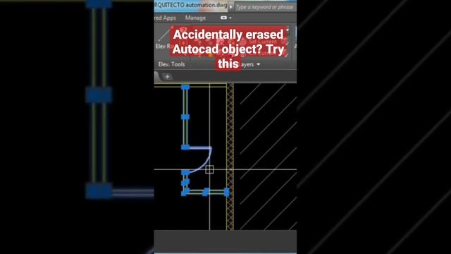 Accidentally erased Autocad object? Try this смотреть онлайн